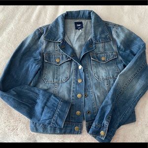 GAP Cropped Blue Jean Jacket